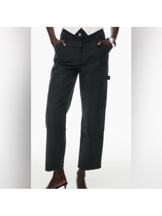 Wilfred Pants - Wilfred Black Cargo Straight-Leg Pants